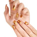golden long nails zoom