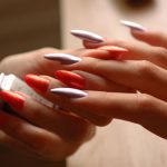 nail varnish for red and silver artificial nails zoom
